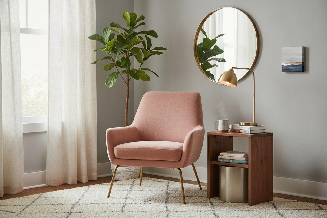 How an Accent Chair With Side Table Fixed My Dead Bedroom Corner