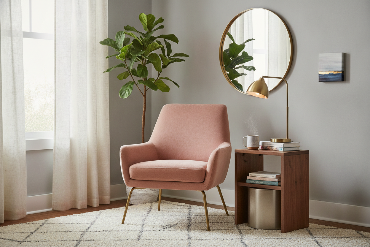 How an Accent Chair With Side Table Fixed My Dead Bedroom Corner