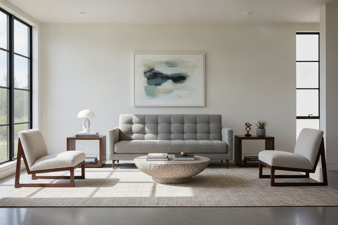 Your Trendy Sofa Looks Awkward Without a Low Profile End Table