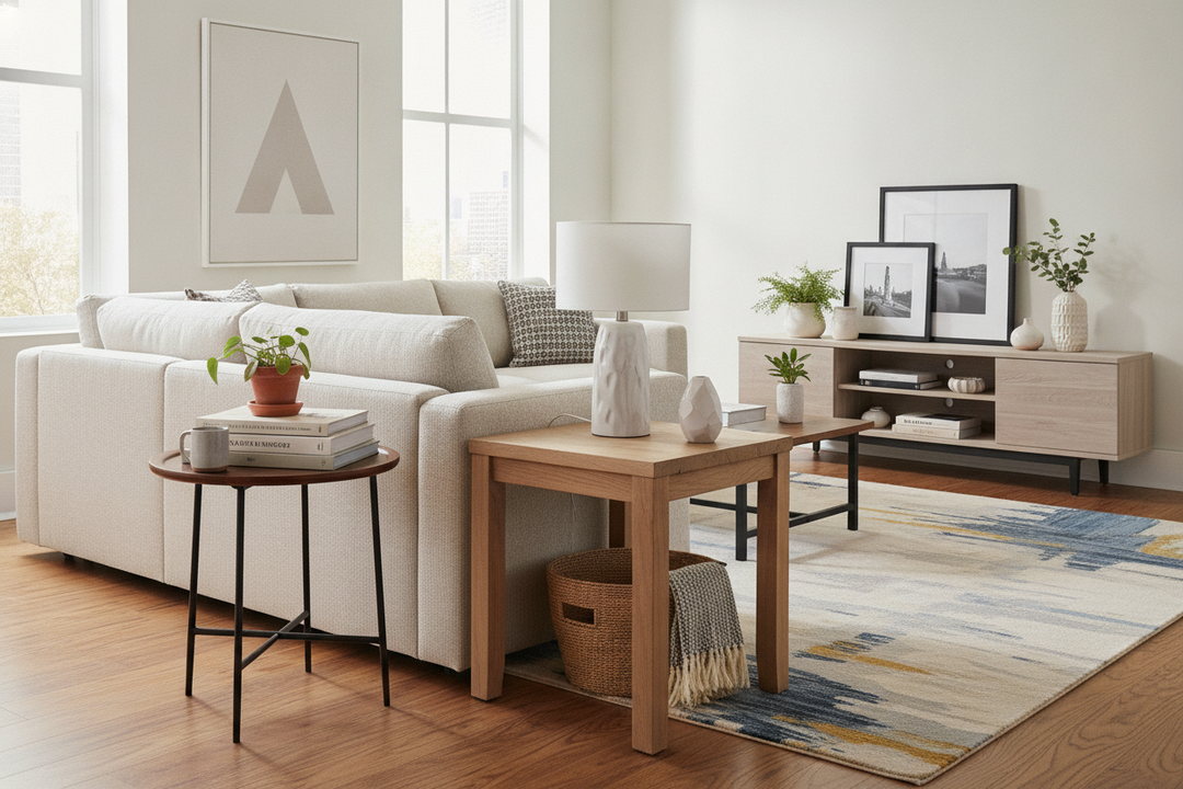 Why Mismatched Little Tables for Living Room Setups Always Look Better