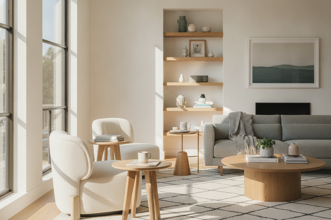 Why I Replaced Every Sharp Corner With Small Circular Side Tables