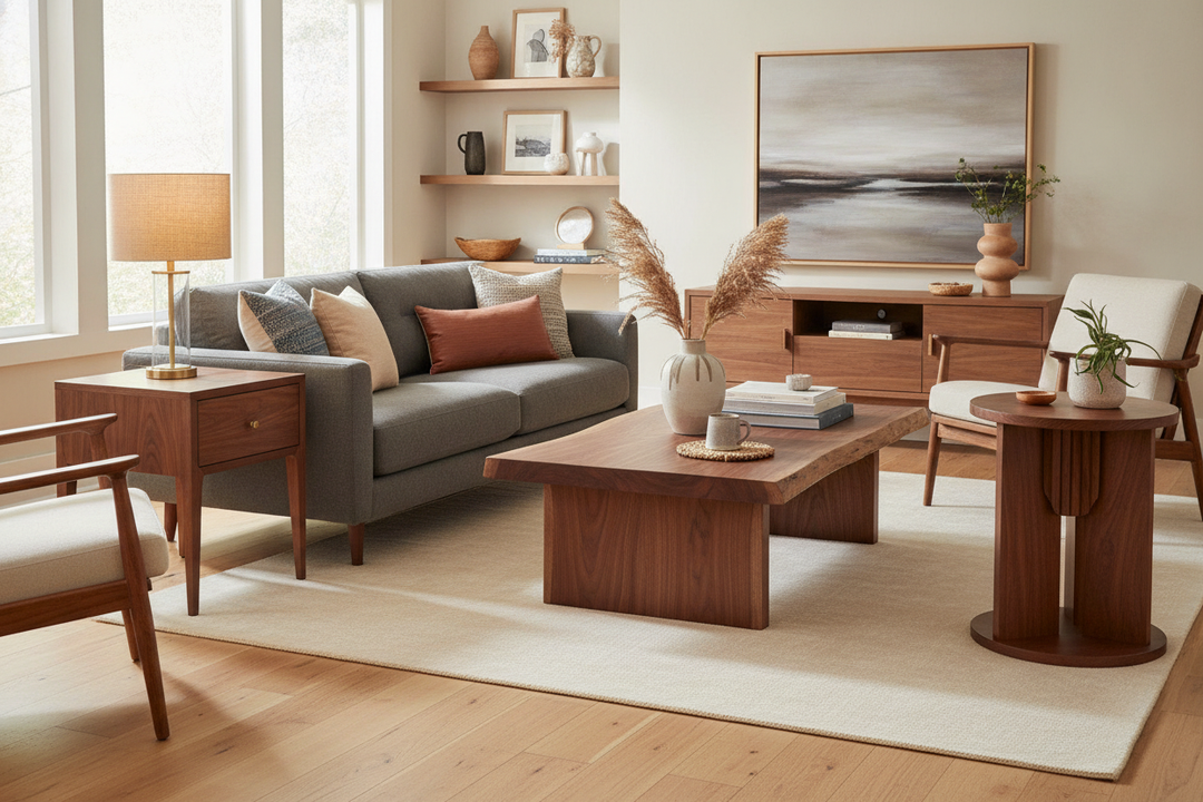 Why I Stopped Matching Woods and Just Bought Walnut Occasional Tables