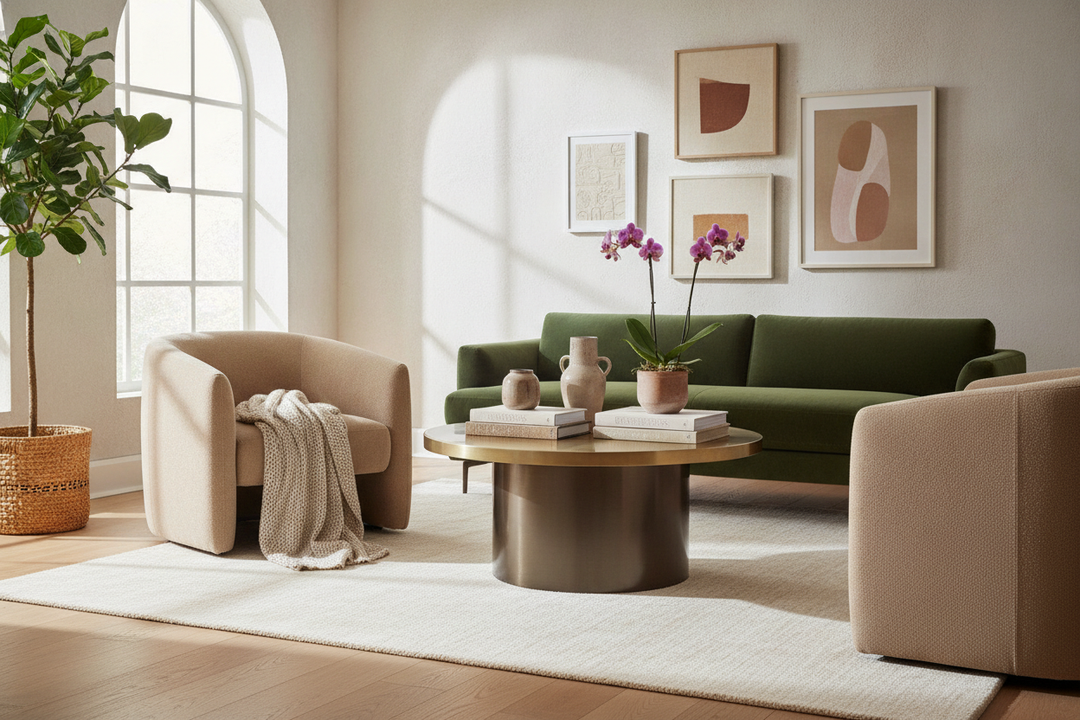 Is a Metal Round Accent Table Too Cold for a Cozy Living Room?