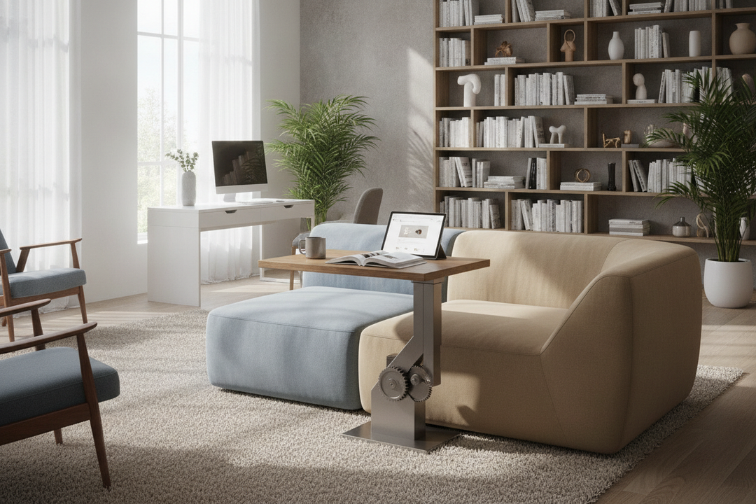 I Finally Found a Side Table Adjustable Enough for My Weird Couch