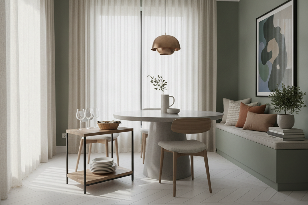 I Ditched My Massive Buffet for a Tiny Dining Side Table