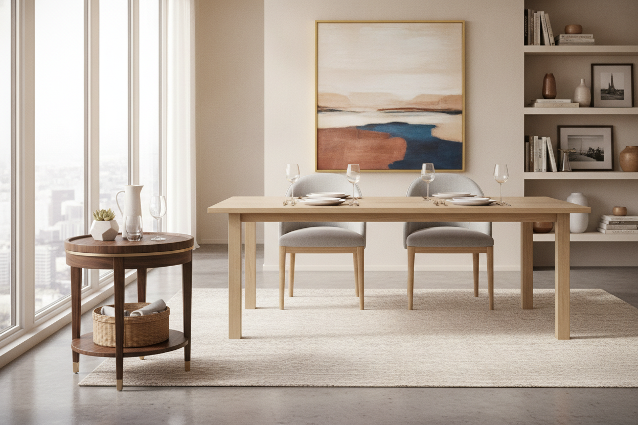 Why I Swapped My Bar Cart for a Side Table for Dining Room Use