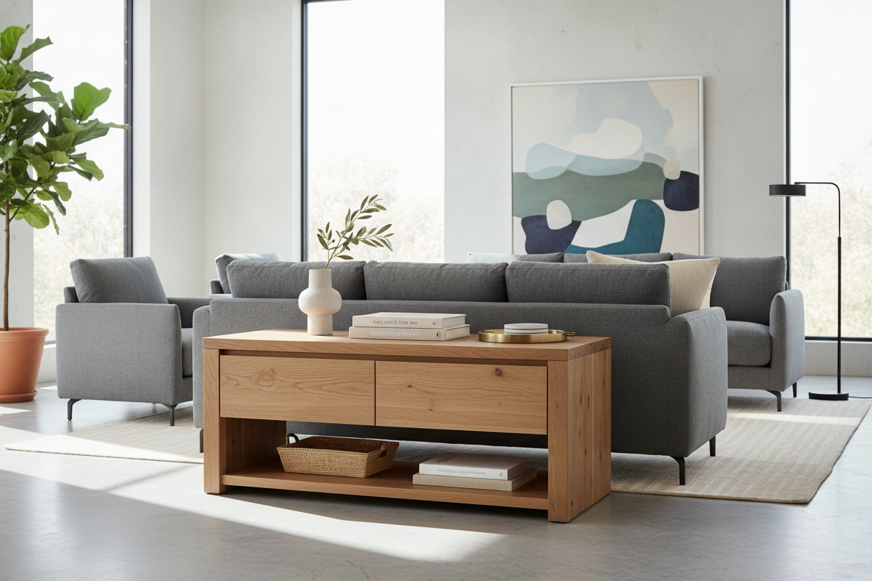 I Finally Found a Wooden Side Table With Storage That Isn't Hideous