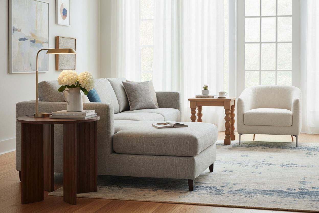 Why Every Modern Sofa Needs a Side Table With Turned Legs