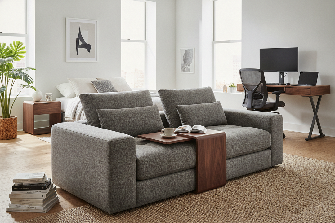 The Problem With Deep Sofas (And How a U Shaped Side Table Fixes It)
