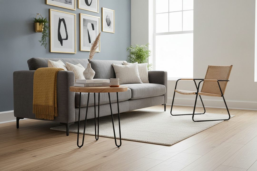 Is a Wooden Side Table Metal Legs Combo Too Industrial?
