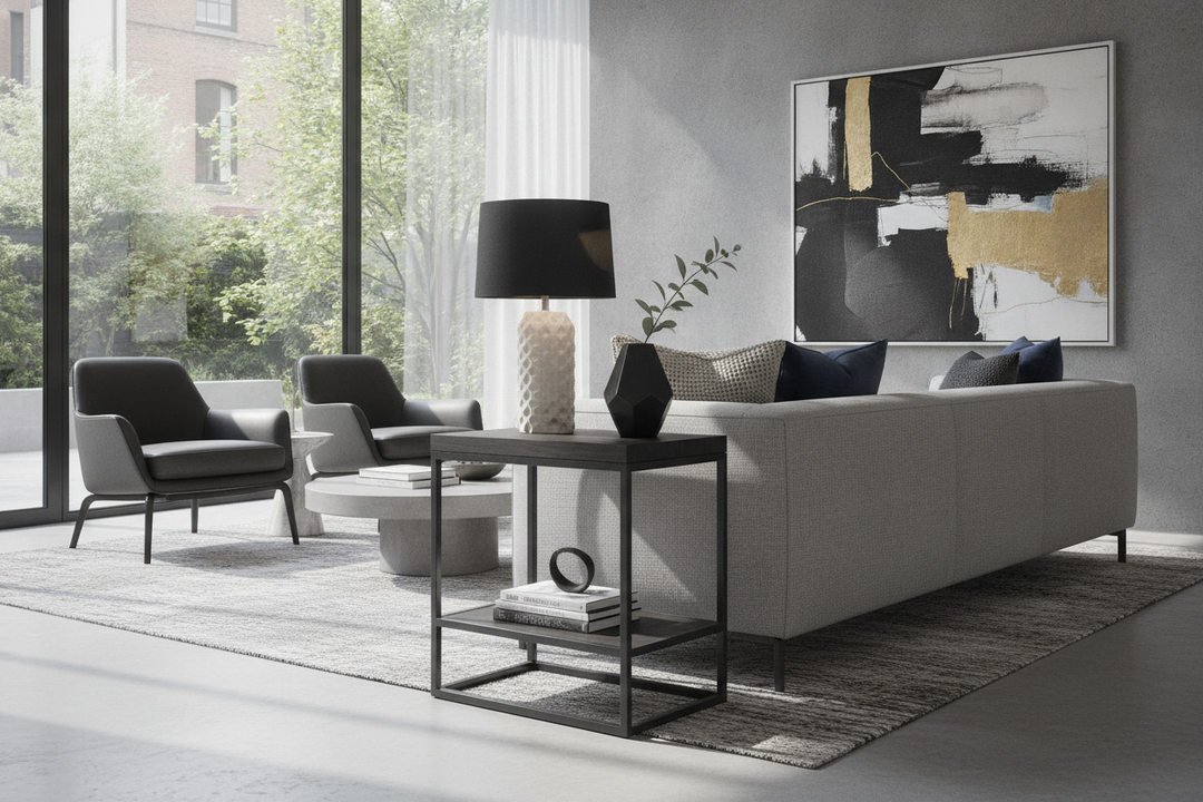 Solid Black Is Too Heavy: Why I Prefer a Black and Grey Side Table