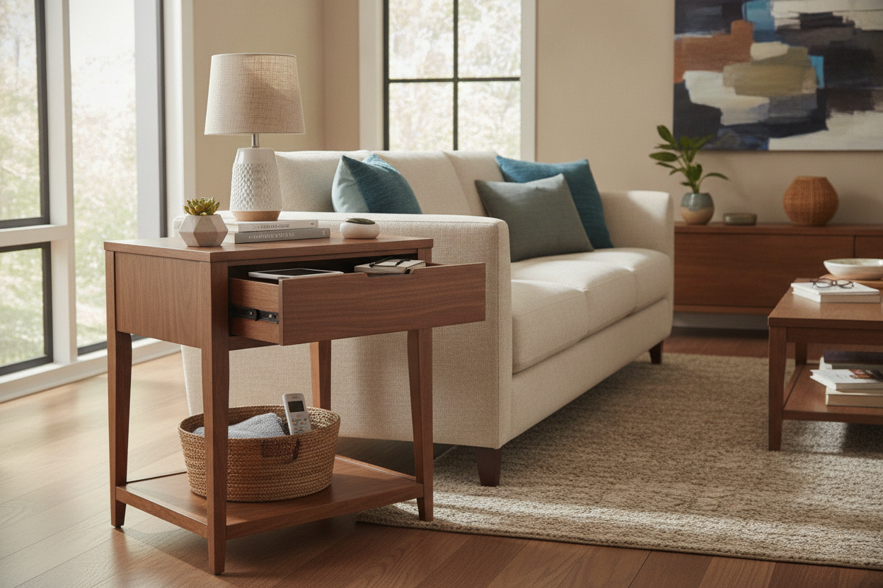 Exactly What Fits in a 16 Inch Wide Side Table With Drawer