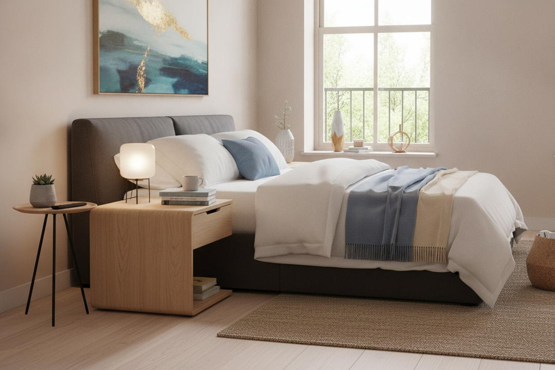 I Swapped My Clunky Nightstand for a Side Table for Beds