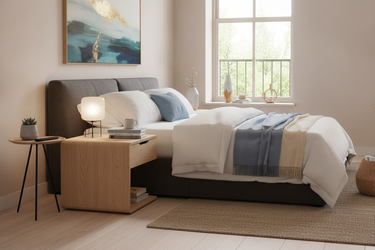 I Swapped My Clunky Nightstand for a Side Table for Beds