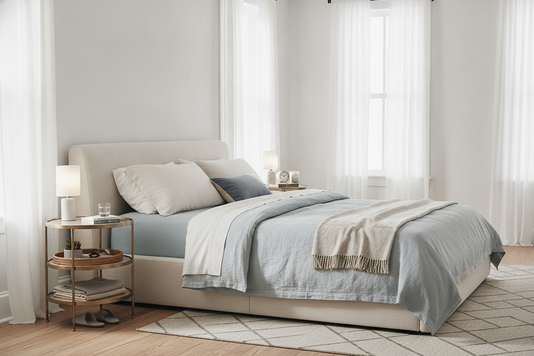 The 'Drop Zone' Rule for Choosing a Table for Side of Bed
