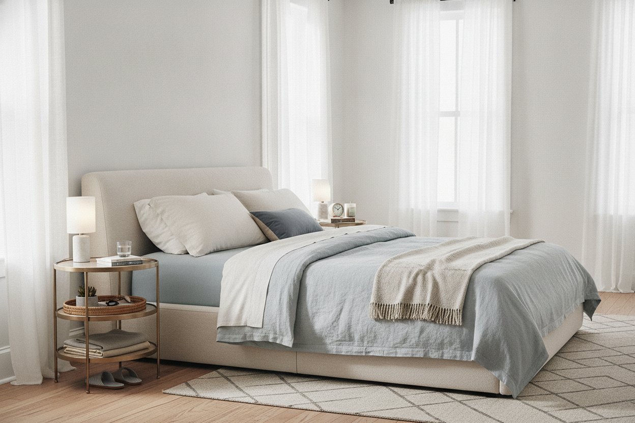 The 'Drop Zone' Rule for Choosing a Table for Side of Bed