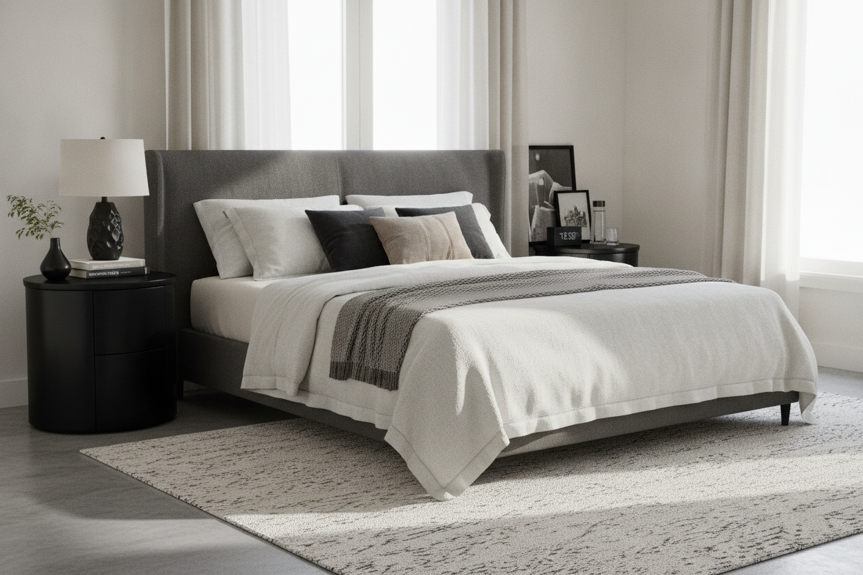 The Anchor Effect: Why Bedroom Side Tables Black Fix a Floaty Room