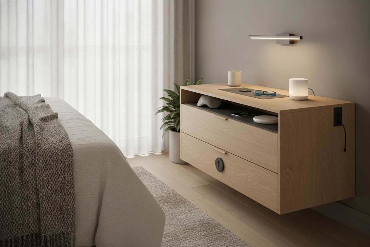I'm Tired of Bedroom Table Design That Ignores Ugly Sleep Tech