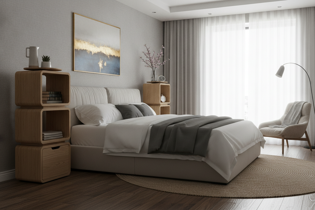 The Minimalist Stool Is Dead: Long Live the 'Nightstand Nightstand'