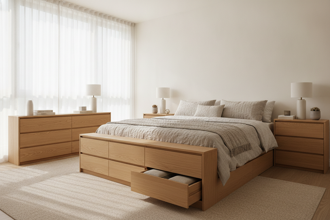 Why I Swapped My Leggy Nightstands for Bedside Cabinets and Drawers