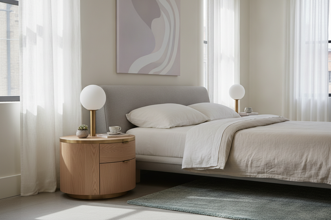 Stop Bruising Your Hips: The Magic of a Rounded Bedside Table
