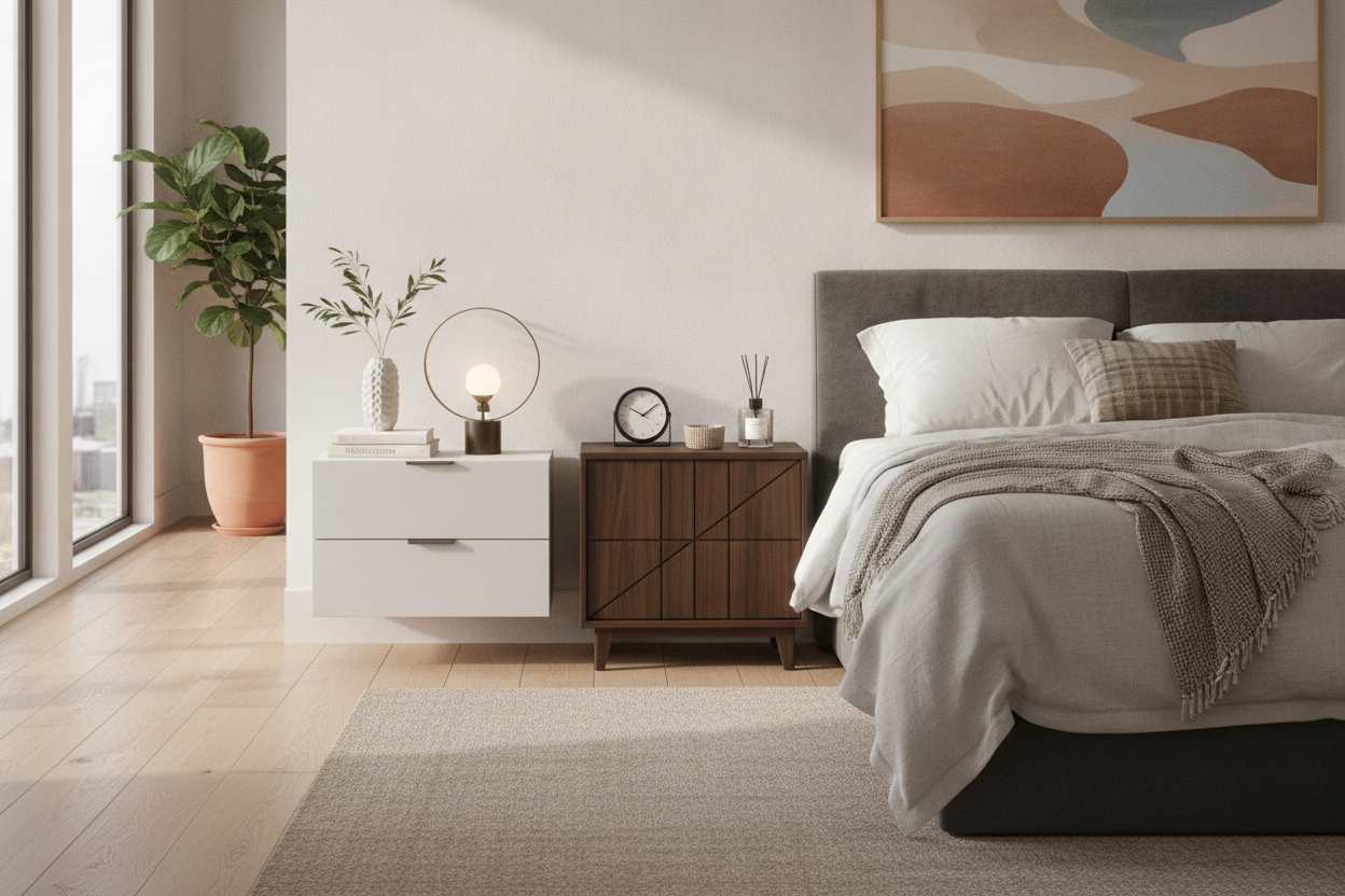 The Trick to Keeping Bedside Cabinets Modern and Warm