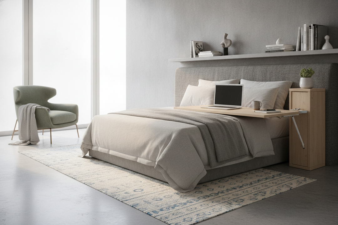 Stop Working on Your Pillows: The Case for a Foldable Bedside Desk