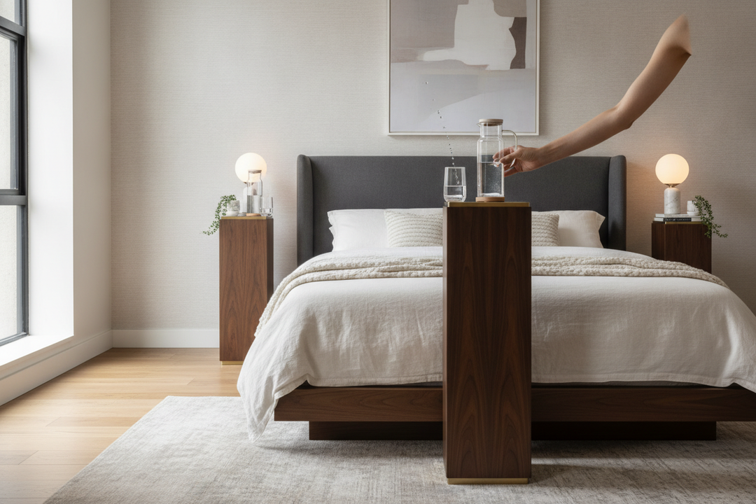 Why You Keep Spilling Water: The Case for Tall Bedside Tables