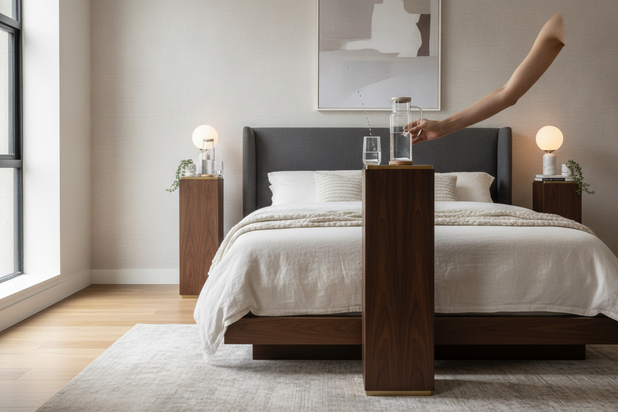 Why You Keep Spilling Water: The Case for Tall Bedside Tables
