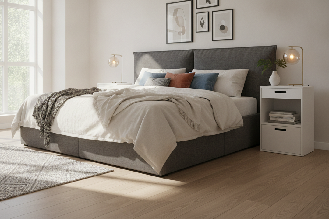 Your Giant Bed Is Why You Need an IKEA Tall Nightstand