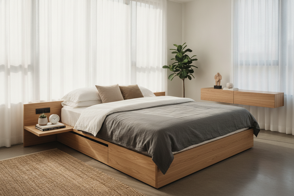 Zero Floor Space? Why I Switched to a Bedside Table Under Mattress