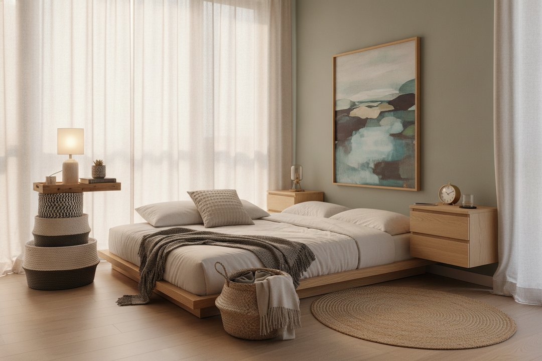 Stop Stretching at 3 AM: Nightstand Ideas for Low Beds