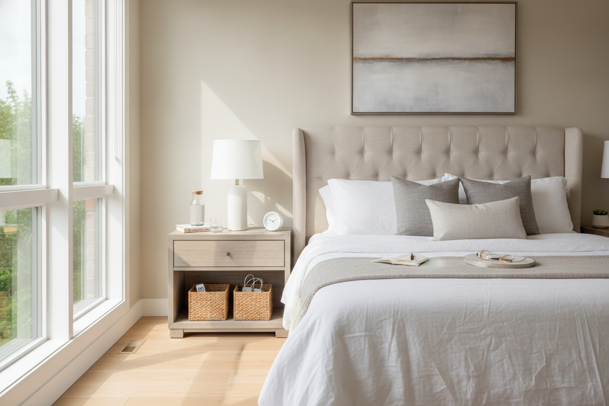 The Only 4 Things to Put on Bedside Table (And What to Hide)