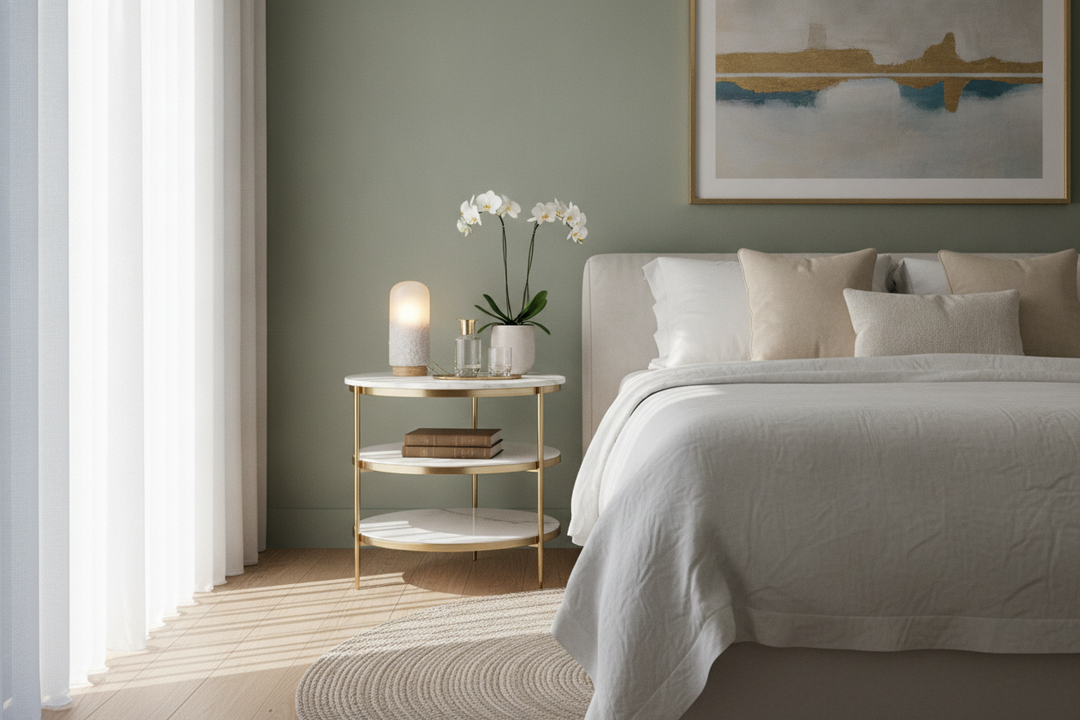 How to Style a Bedside Table Gold Legs Without Looking Tacky