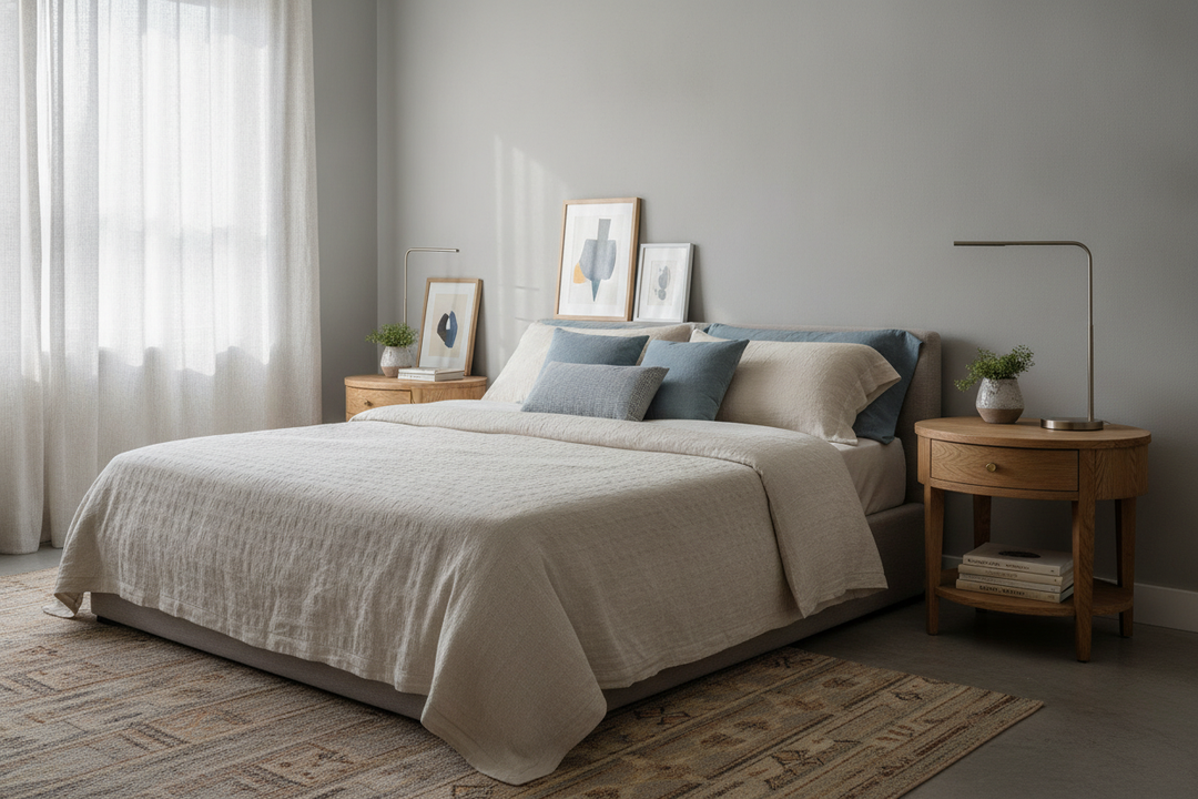 I'm So Glad I Chose Small Wood Nightstands Over Floating Shelves