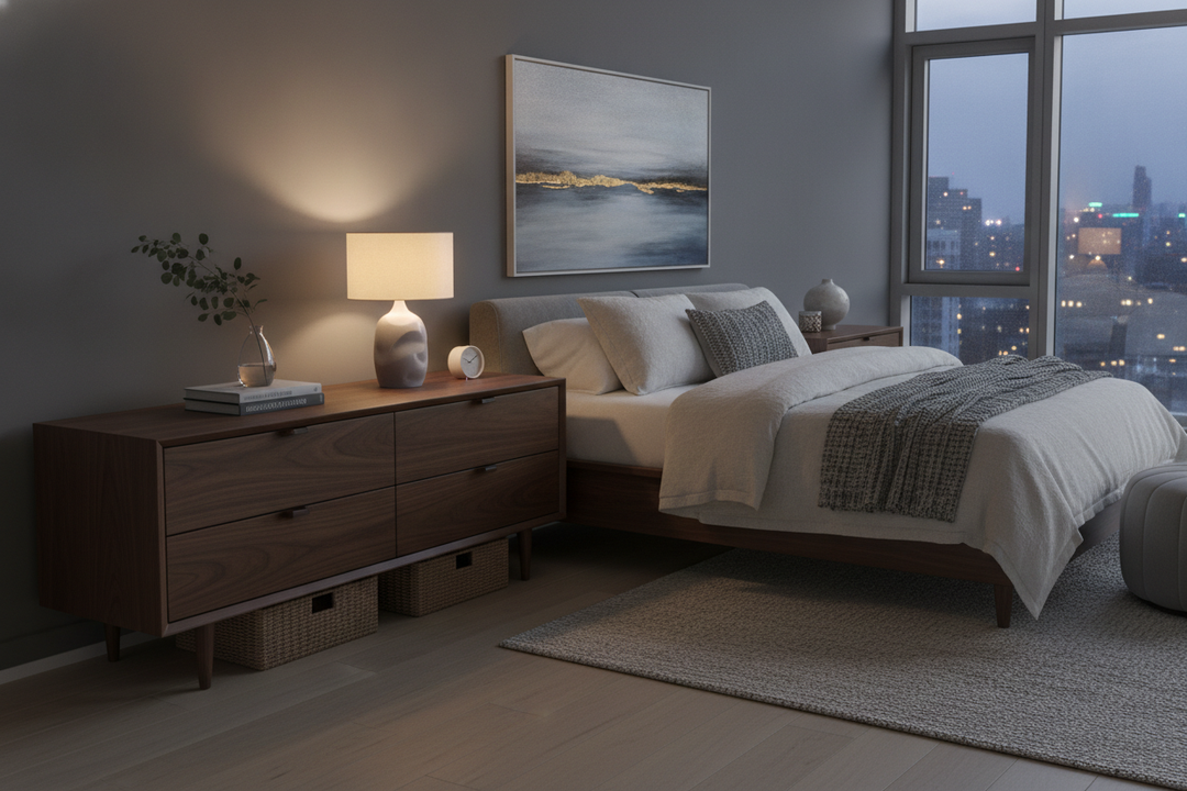 Are Wide Night Tables the Secret to Ditching Your Bedroom Dresser?