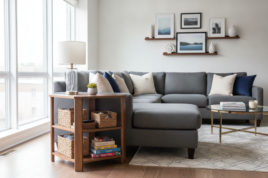 I Swapped a Fake Plant for a Corner Table for Living Room Storage