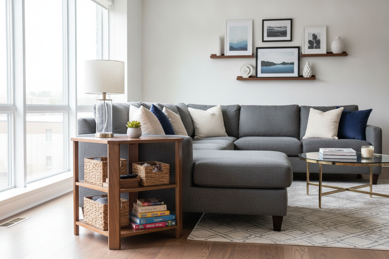 I Swapped a Fake Plant for a Corner Table for Living Room Storage