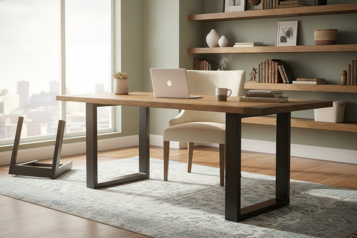 Why I Swapped My Flimsy Desk Legs for Custom Table Bases