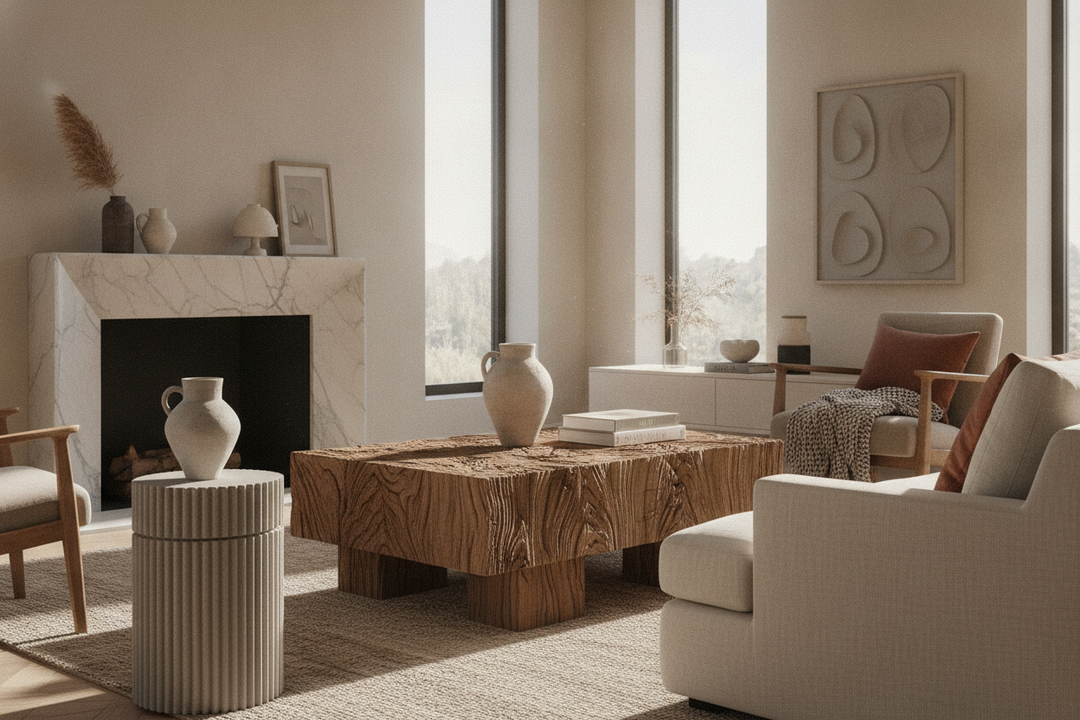 Your Living Room Feels 'Flat' Because It Needs a Textured Table