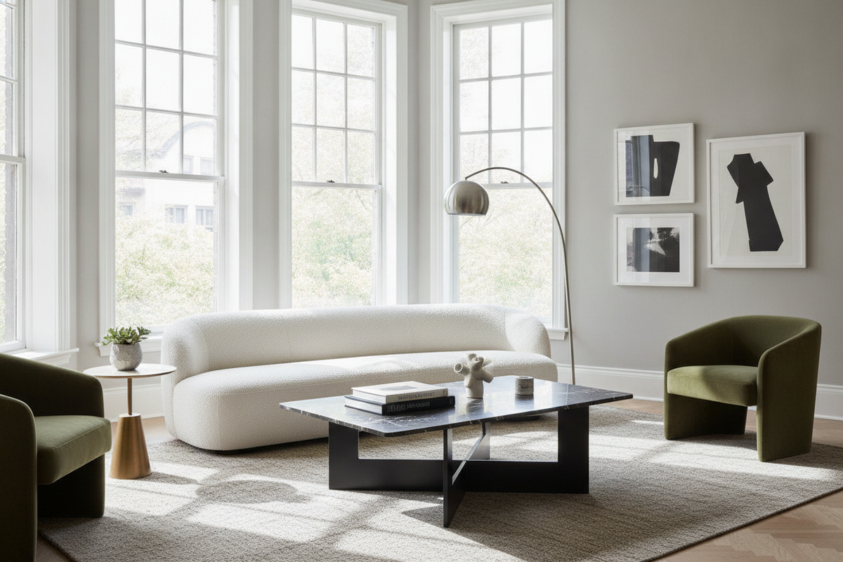 Why Your Next Table Needs to Be the Complete Opposite of Your Sofa