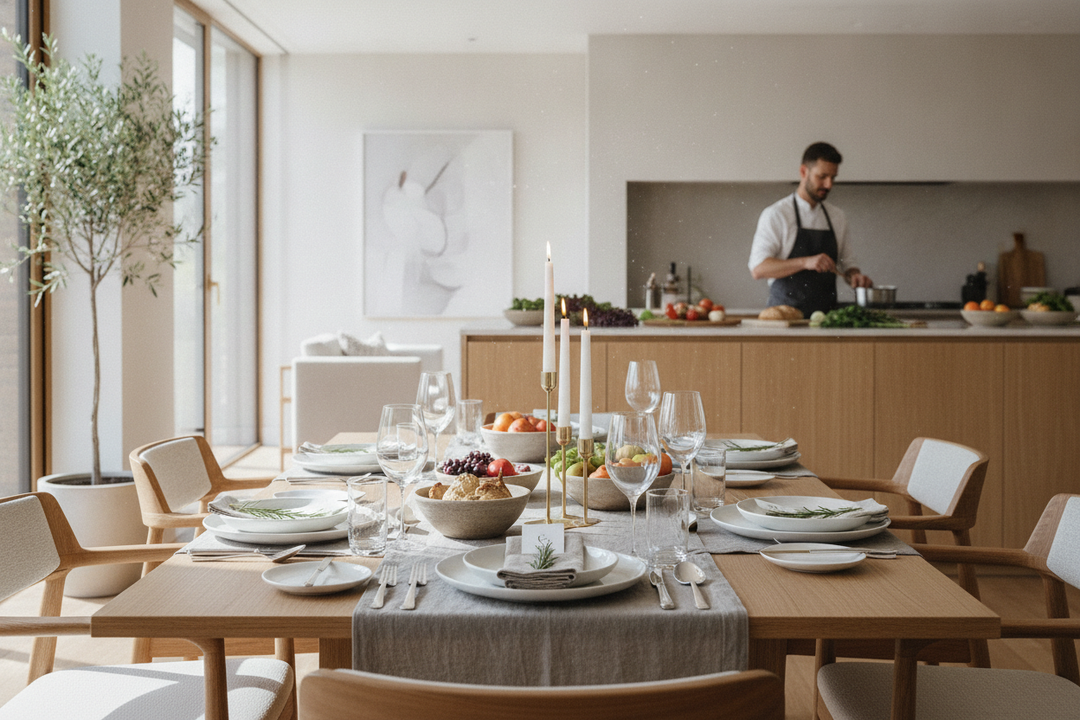 How to Set a Table for Dinner Party Guests (While Cooking)