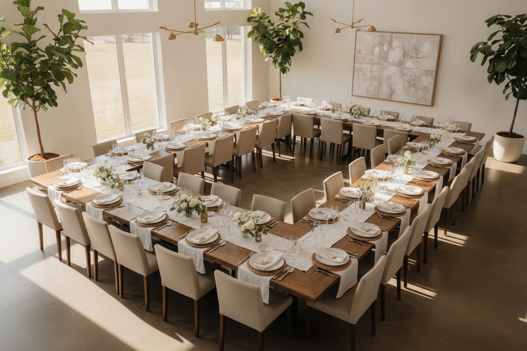 I Finally Figured Out How to Arrange Rectangular Tables for a Party