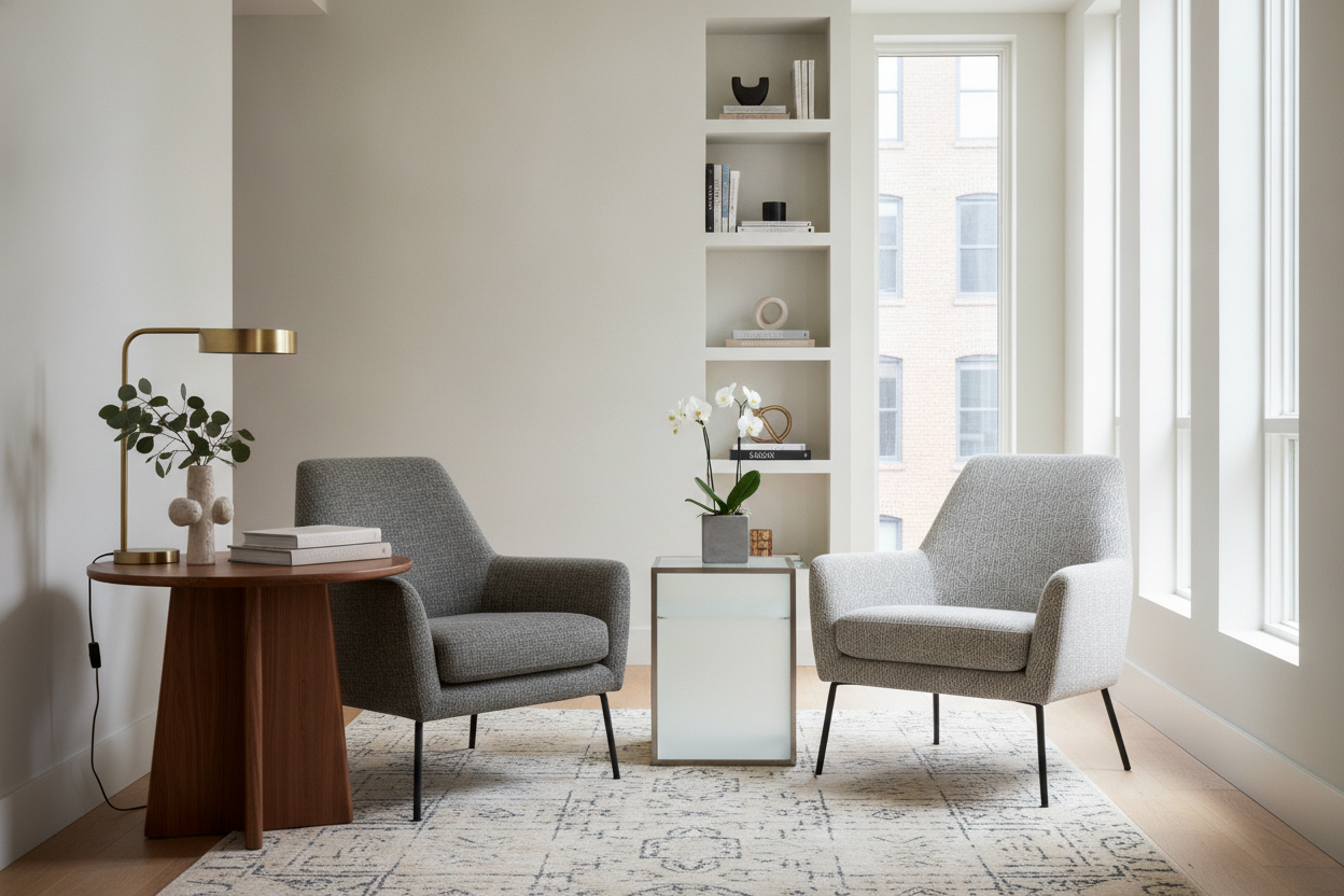 The 'Chair and Side Table' Rule I Swear By for Awkward Rooms