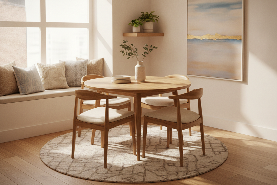 Stop Bruising Your Hips: Get a Round Compact Table and Chairs