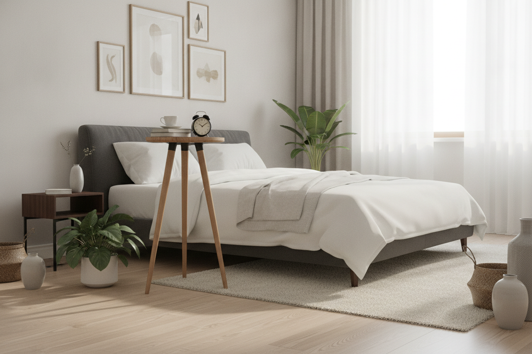 I Regret Using a Plant Stand as a Small Table in My Bedroom