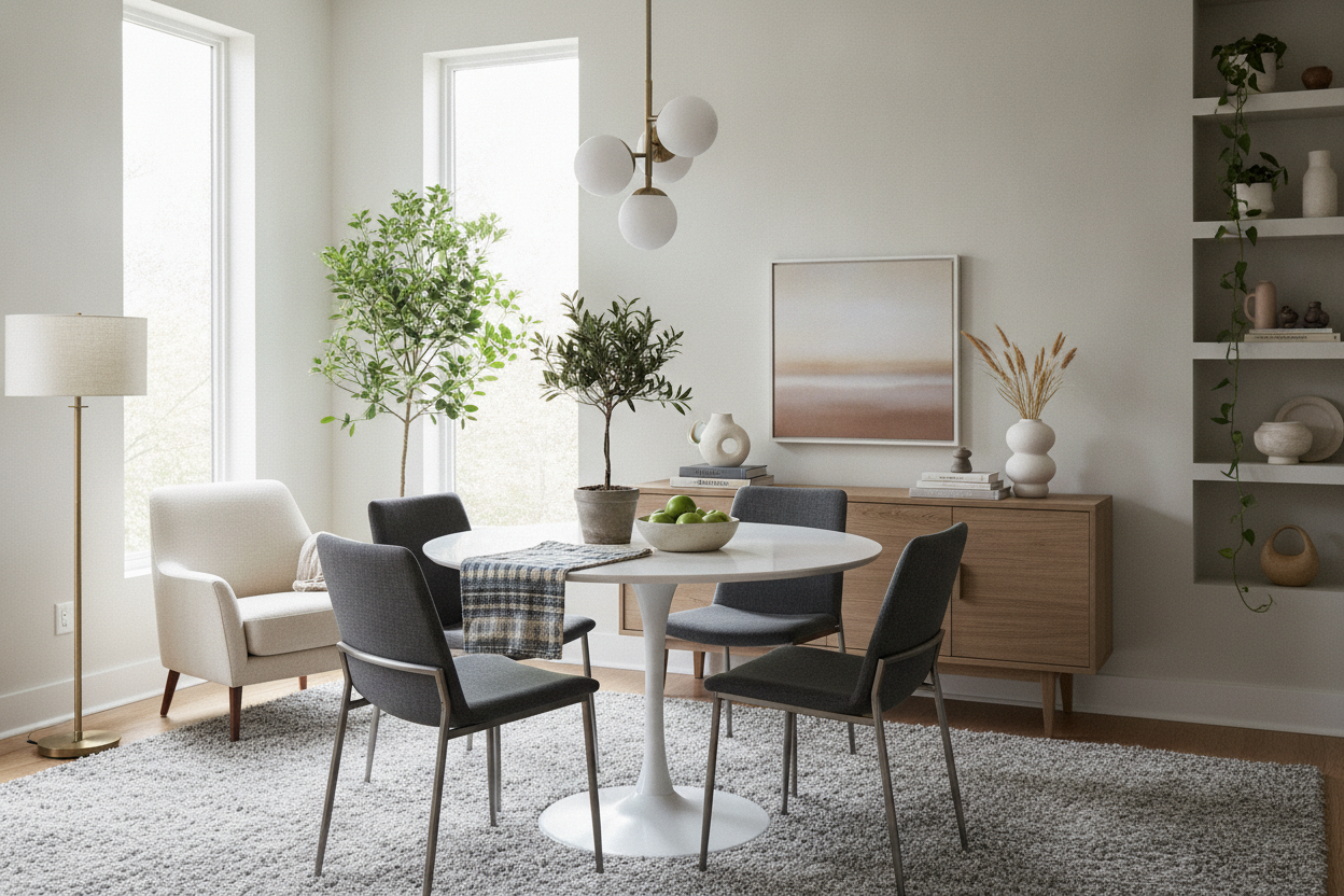 How I Keep My Small Contemporary Dining Table From Looking Sterile