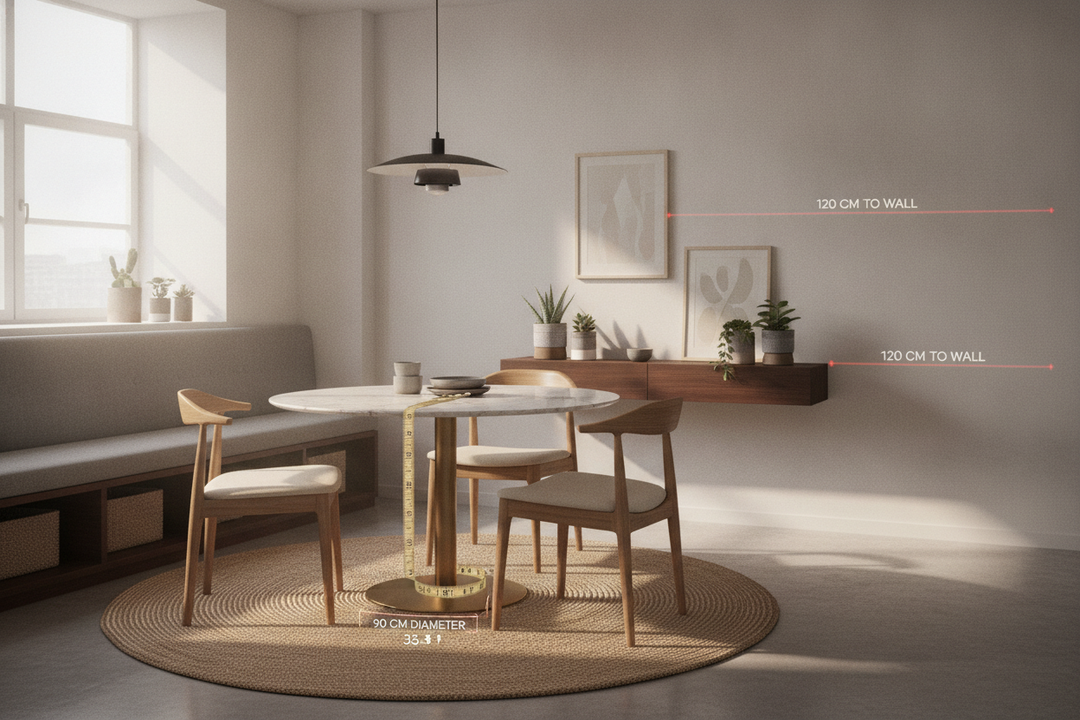 3 Measurements for the Best Dining Room Table for Small Space