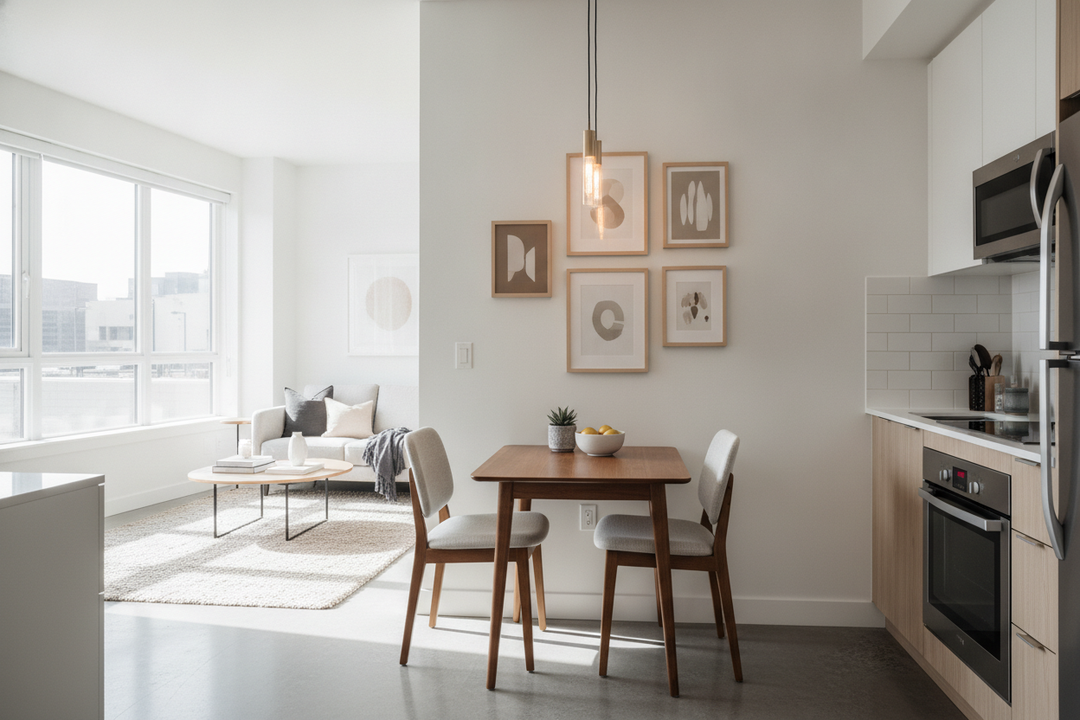 Why I Always Push a Small Rectangle Dining Table for 2 Against the Wall