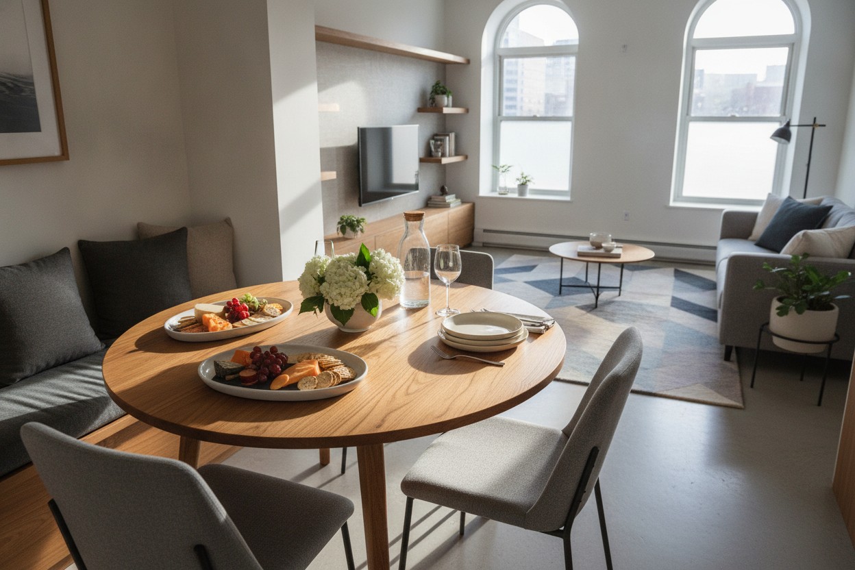 Where Do the Platters Go on a 30 Inch Wide Dining Room Table?